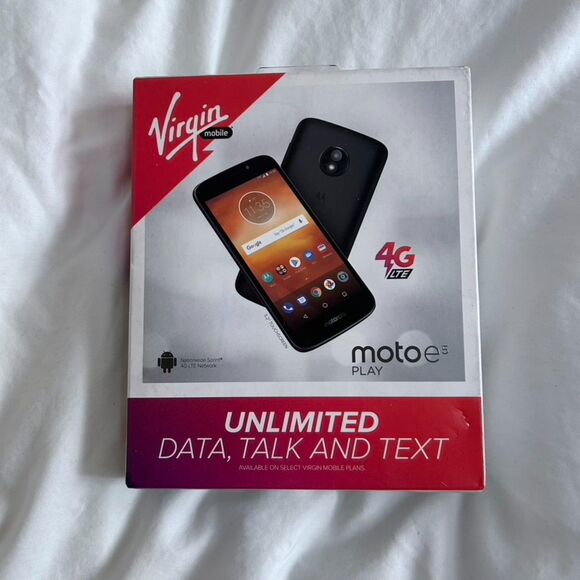 Virgin Mobile Moto e5 Play 5.2 HD Touchscreen 16GB Rom/2GB Ram Prepaid Phone - Picture 1 of 6